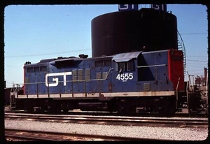 Original Rail Slide - GTW Grand Trunk Western 4555 Chicago IL 8-1975 - Picture 1 of 1