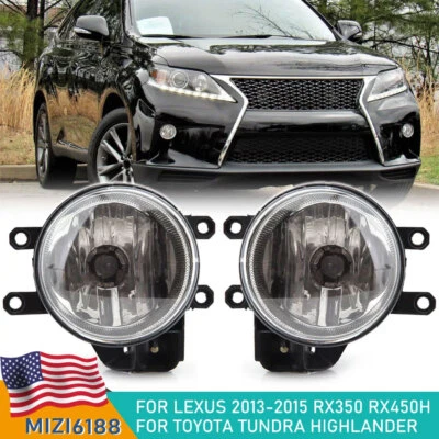 Bumper Fog Lights For Lexus 2013-2015 RX350 RX450H For Toyota Tundra Highlander - Image 1 of 4