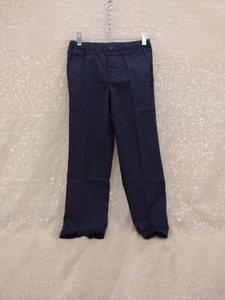 Lands End Boys Navy Uniform Pants Size 7 Pull-On, Faux Front Closure - Picture 1 of 3
