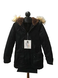 CHERFLY Womens Winter Coats Hooded Puffer Jackets Fleece Lined Parka with Faux F - Picture 1 of 9