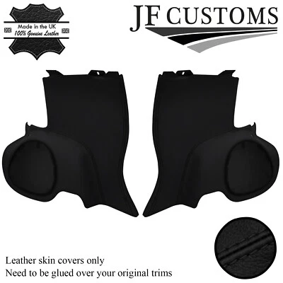 Schwarz Naht Leder 2X Hintere Lautsprecher Panel Rand Abdeckung F�r Corvette C5 - Bild 1 von 3