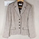 Gerry Webber Jacket Blazer Coat Vintage Smart Casual  Size 12 Brown Mix 36" C