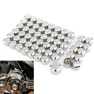 60pcs Engine Bolt Topper Caps Cover For Harley Touring Street Glide Dyna Softail - Picture 1 of 11