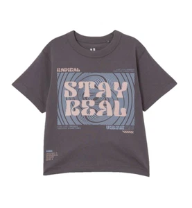 Cotton:On Kids Short Sleeve Print Tee T-Shirt "Stay Real" Grey Size 7 NEW - Picture 1 of 5