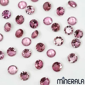 [WHOLESALE] NATURAL PINK TOURMALINE GEMSTONE LOOSE ROUND 5mm FACETED WP00271  - Picture 1 of 4