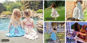 Vintage Floral Girls Dress Casual Cotton Baby Girl Dress - Picture 1 of 19