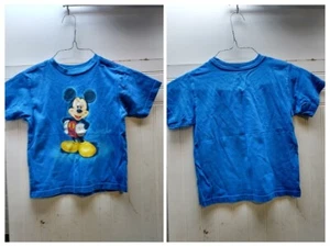 Disney Store Mickey Mouse Kids/Unisex Blue Short Sleeve T-Shirt XS (4) - Picture 1 of 7