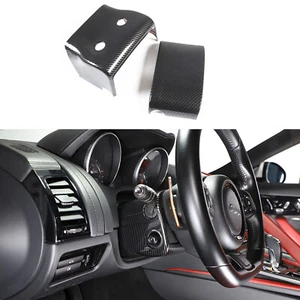 Carbon Fiber Look Steering Wheel Base Lower Cover Trim For Jaguar F-TYPE 2013-24 - Picture 1 of 13