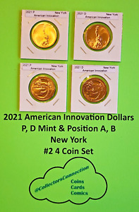 #2 2021 American Innovation Dollar P D, Pos A&B  New York 4 Coins On Hand