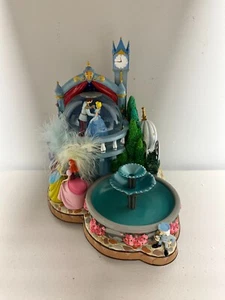 Disney Cinderella Fountain Musical Snow Globe Prince Charming Step Sisters - Picture 1 of 4