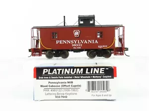 HO Walthers Platinum Line #932-7642 PRR Pennsylvania N6B Wood Caboose #980122 - Picture 1 of 15