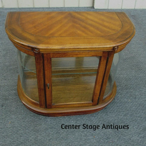 62748 Bow Glass Credenza Curio Cabinet Sideboard Server Display Cabinet Cover
