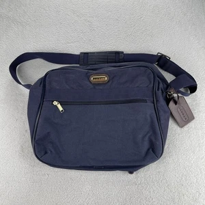 Vintage Jaguar Auto JCPenny Reise Schultergurt Tasche Beuteltasche Breifcase Pack blau  - Bild 1 von 7