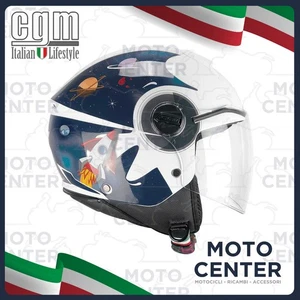 CASCO BAMBINO CGM 261S MINI SPACE BLU BIANCO TAGLIA YM (49-50 Cm.) - Foto 1 di 1