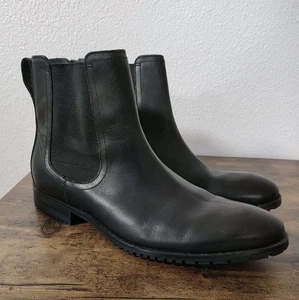 Cole Haan Mens 10 M Chelsea Boots Black Leather NikeAir - Picture 1 of 7