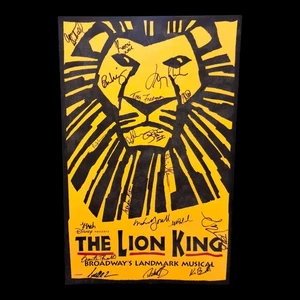 Der König der Löwen Besetzung signiert Broadway Musical Poster Fenster Lobbykarte Disney 14x22 - Bild 1 von 8