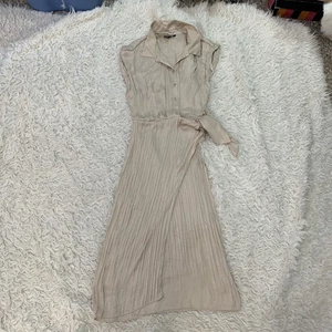Steve Madden champagne faux wrap dress medium - Picture 1 of 6