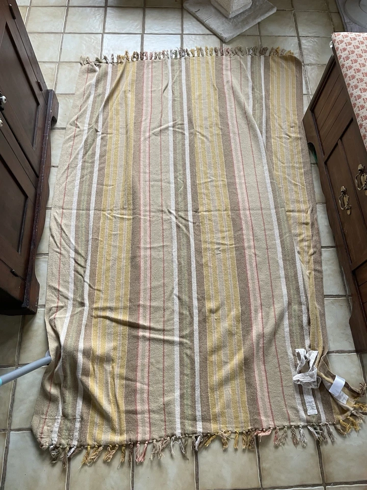 Quiksilver 100% 棉毛巾,带提手,6 英尺毯子条纹毛巾 — 第 1/4 张图片