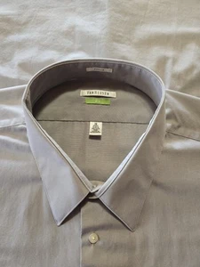 Van Heusen Big Men's 20 Poplin Dress Shirt Short Sleeve Light Gray Easy Care - Picture 1 of 3
