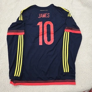 Kolumbien 2015 - 2016 #10 James Auswärts Langarm Fußball Trikot Addidas Größe XL - Bild 1 von 9