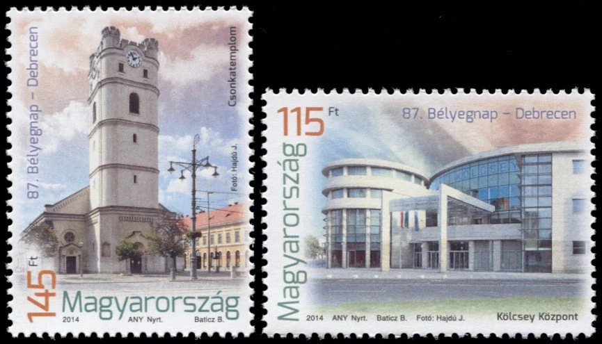 Hungary 2014. 87th Stamp Day - Debrecen (MNH OG **) Set of 2 stamps - Image 1 of 1