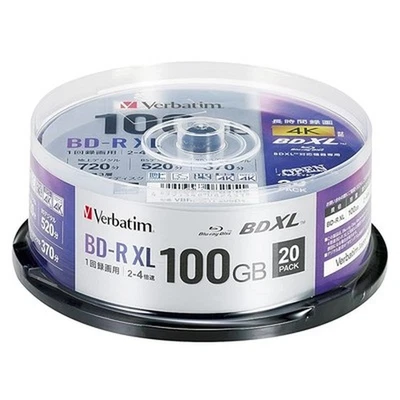 Verbatim Blu-ray Disc 20 Spindle 100GB 4X Speed BD-R XL Printable VBR520YP20SD4 - Image 1 of 4