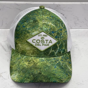 Costa Del Mar Mossy Oak Snap Back Trucker Fishing Hat Cap Coastal Mahi - Picture 1 of 9