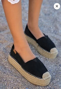 Scarpe Donna camoscio Espadrillas Comode Corda estive platform scamosciate zeppa - Foto 1 di 2