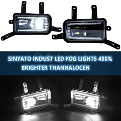 LED Fog Lights For 2015-18 19 20 Chevy Tahoe Suburban GMC Yukon XL Bumper Lamps - Image 1 of 4