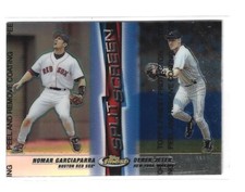1999 FINEST SINGLE REFRACTOR SPLIT SCREEN JETER & GARCIAPARRA #SS3 MINT L@@K