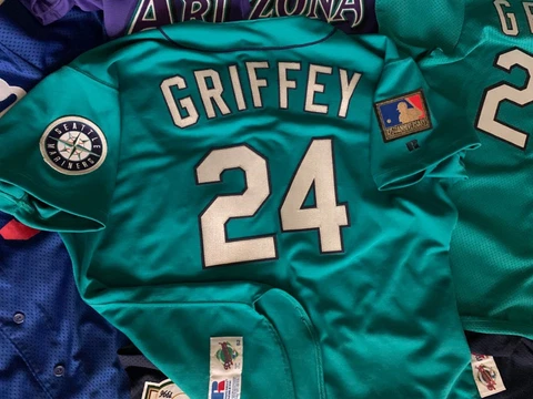 Ken Griffey Jr Seattle Mariners Russell Diamond Collection Jersey XXL 52 Cover