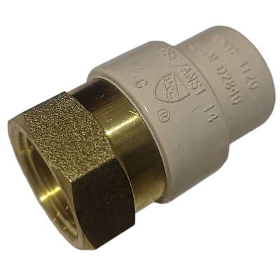 10 Pcs XFITTING 1/2" Female NPT x 1/2" CPVC Adapter, CPVC Female Adapter