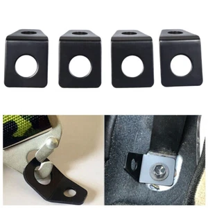 4/8PCS 4Point Seat Belt Mounting 90Degree Angle Brackets Kit Seat Belt L-Bracket - Bild 1 von 12