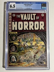 VAULT OF HORROR #27 EC COMICS EDAD DE ORO CGC ¡CALIFICADO 6,5! COLECCIÓN BOBBY AZUL - Imagen 1 de 2