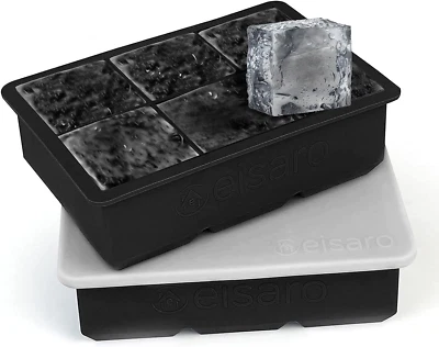 2 Eiswürfelform Silikon Groß 5 Cm Eiswürfel Form Mit Deckel Eiswürfelbehälter - Bild 1 von 4