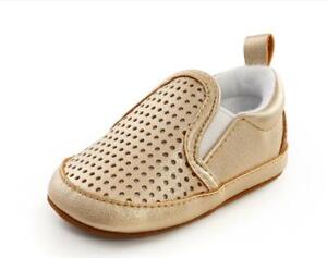 Newborn Baby Girl Crib Shoes Infant Toddler Soft Casual Shoes PreWalker Trainers