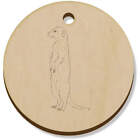 11 x 34mm 'Alert Meerkat' Wooden Pendants / Charms (PN00063214)