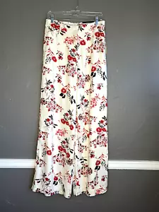 Worthington Women's Size M White with Floral High Waisted Wide Legged Pants NWT - Picture 1 of 4