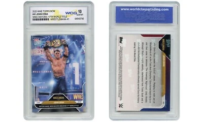 2025 WWE Topps JOHN CENA Record Breaking 17th World Title Card #46 GEM-ESTADO PERFEITO 10 - Imagem 1 de 4