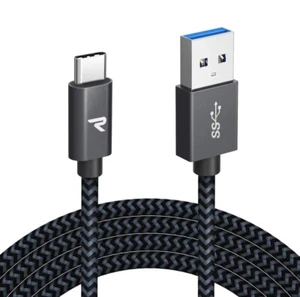RAMPOW 2M USB C Kabel Nylon - Schnellladen Quick Charge 3.0 Samsung IPhone 15 - Bild 1 von 1