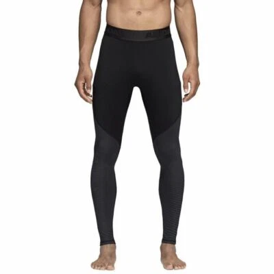 adidas Running Tights Mens AlphaSkin Sport Compression Gym Leggings - Image 1 of 4
