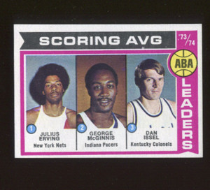 1974 Topps Basketball #207 Scoring Leaders w/ Erving - EXMT             #4441