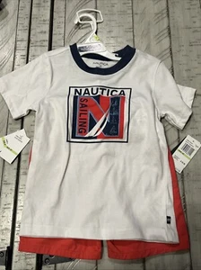 Nautica Baby/Toddler Boys 2- Short Set, PT-Shirt w/Shorts 4T, NWT - Picture 1 of 5