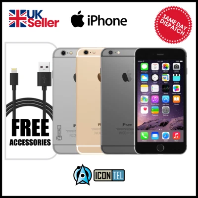⭐ Apple iPhone 6 16GB 32GB 64GB 4G Unlocked Grey Gold Silver - GRADE A+Mint - Image 1 of 2