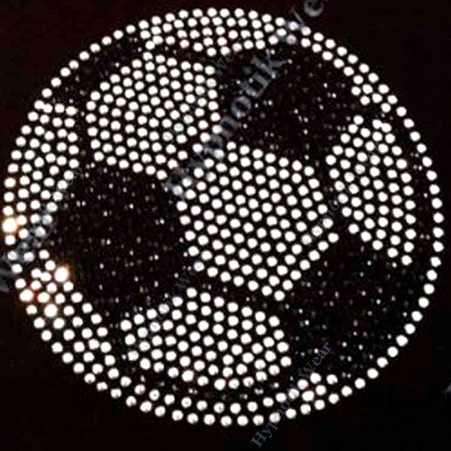 Передача со стразами «футбольный мяч «5» X 5» Hotfix, железа на, блестящий, мама - Изображение 1 из 1