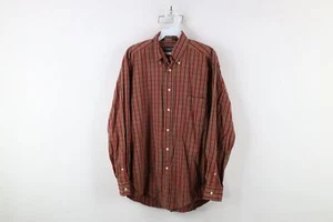 Vintage 90s Nautica Mens Small Faded Collared Button Down Shirt Plaid Cotton - Picture 1 of 15