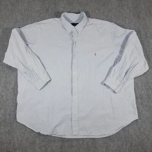 Polo Ralph Lauren Shirt Mens 4XB Striped Oxford Flesh Pony Button Down Preppy - Picture 1 of 8