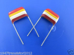 .22uF 220nF 220000pF 10% 250V Mullard Tropical Fish Capacitors RADIAL (2pcs) USA - Picture 1 of 12