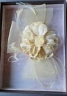 Elegant  beige cream Fascinator For Head/Hat Wedding Etc. Metal hair clip new 