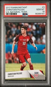 2017 Panini Instant #3 Christian Pulisic Rookie US National Team Set PSA 10 - Bild 1 von 4